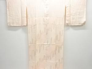 未使用品　草木染　壷垂れ模様織出し単衣長襦袢